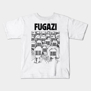 Barcode face Fugazi Kids T-Shirt